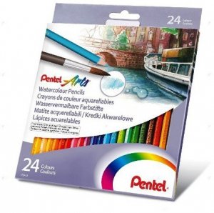 Kredki akwarelowe 24-kol., Pentel