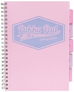 Kołonotes Project Book Pastel  A4 kratka różowy, Pukka Pad