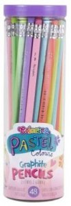 Ołówki okrągłe z gumką tuba pastel, Colorino Kids