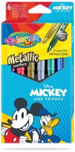 Flamastry 6-kol. metaliczne Disney Kids Mickey Colorino, Patio