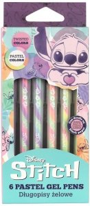 Długopisy żelowe 6-kol. Disney Fashion Stitch Twist pastel CoolPack, Patio
