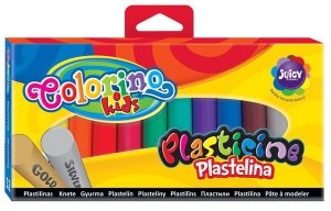 Plastelina 12-kol. ze złotym i srebrnym kolorem Colorino, Patio