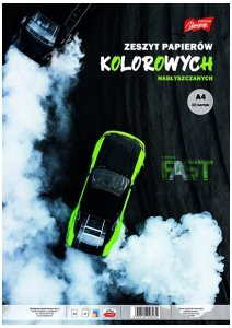 Zeszyt papierów kolorowych A4 10 k. nabłyszczanych, Unipap