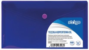 Teczka kopertowa DL PP pozioma fioletowa, Strigo