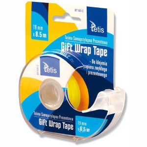 Taśma samoprzylepna z podajn. 19mm x 8.5m Gift Wrap, Tetis