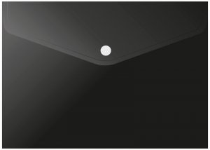 Koperta PP na zatrzask A4 czarna BT611-V, Tetis