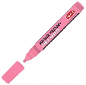 Marker kredowy do czarnych tablic końc. 4.5 mm różowy pastelowy 292-84, Toma