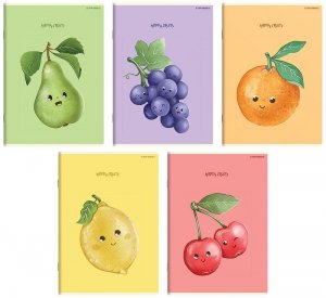 Zeszyt A5 16 k. linia podwójna kolorowa 70g Fruits, Top-2000