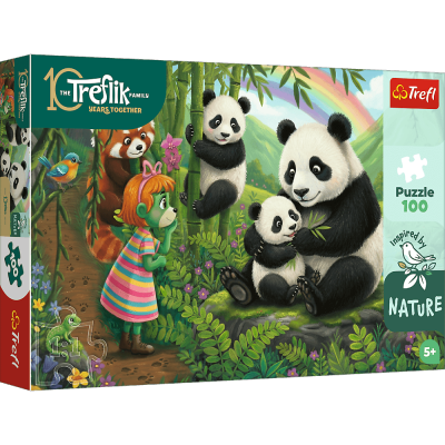Puzzle 100 Inspired By Nature Pandy Rodzina Treflików 16595