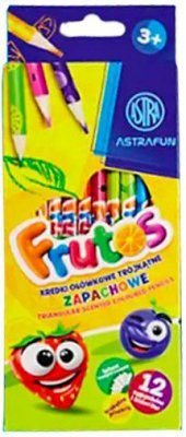 Kredki ołówkowe trójkątne Zapachowe Frutos 12 zapachów i kol., Astra