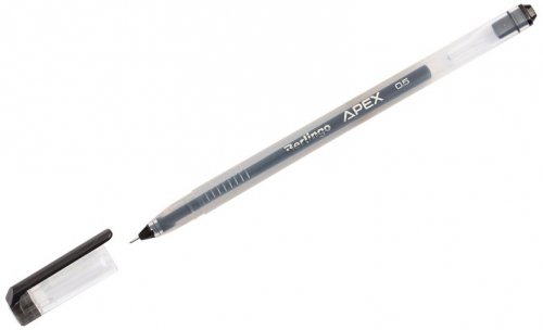 Długopis żelowy, Apex, 0, 5 mm, czarny, Berlingo