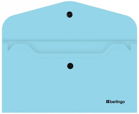 Teczka kopertowa zatrzaskowa Instinct DL, 223*120mm, matowa, niebieska, Berlingo