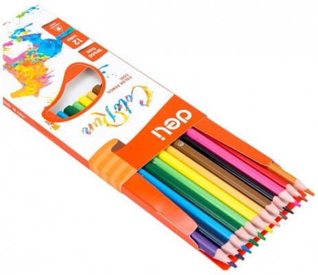 Kredki ołówkowe bezdrzewne 12-kol. Colorun, Deli