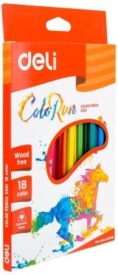 Kredki ołówkowe bezdrzewne 18-kol. Colorun, Deli