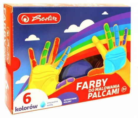 Farby do malowania palcami 6-kol. 9575648, Herlitz