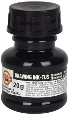 Tusz kreślarski czarny 20 g 1417010, Koh-I-Noor