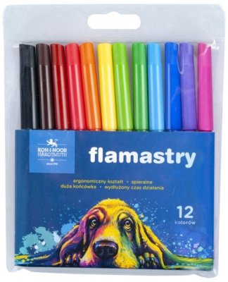 Flamastry 12-kol., Pies - seria niebieska, Koh-I-Noor