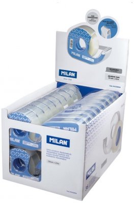 Taśma krystaliczna 19mm x 33m z dyspenserem 3433D836, Milan