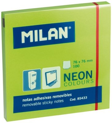 Notes s-prz.75x75 neon ziel., Milan