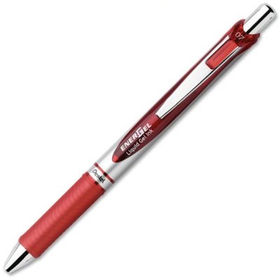 Pióro kulkowe EnerGel automat. 0.7 mm BL77-B czerw, Pentel