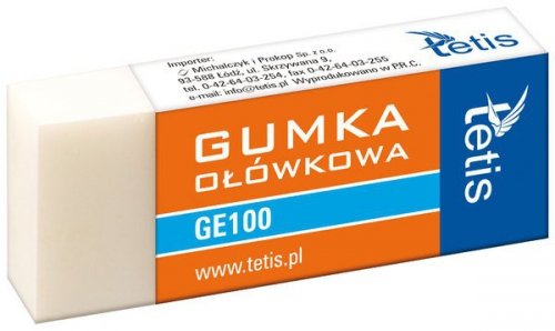 Gumka do ścierania ołówkowa GE100, Tetis