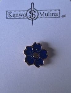 magnes - mały granatowy kwiat