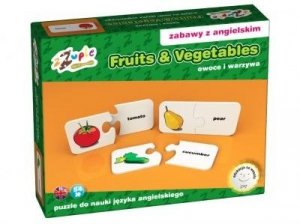 zZuple. Fruits and vegetables. Jednostronne puzzle do nauki języka angielskiego: owoce i warzywa