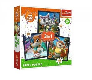 Puzzle 3w1 Poznaj urocze kociaki