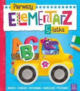 Pierwszy elementarz 5-latka Nauka zabawa wycinanki naklejki piosenki