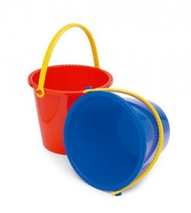 PLASTO Duże wiaderko 22 cm Czerwone/Niebieskie