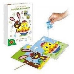 Piaskowe malowanki Wielkanocny kurczaczek i zajączek