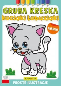 Kociaki łobuziaki z naklejkami gruba kreska