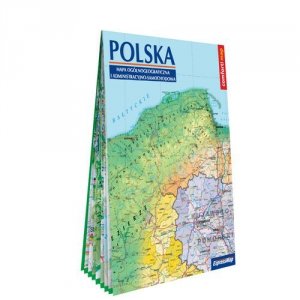 Polska. Mapa ogólnogeograficzna i administracyjno-samochodowa; laminowana mapa XXL 1:1 000 000
