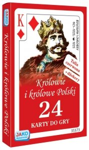 Karty 24 Królowie i królowe Polski Talia czerwona