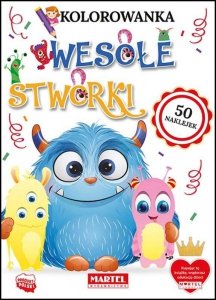 Kolorowanka z naklejkami. Wesołe stworki