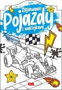 Pojazdy. Kolorowanka z naklejkami