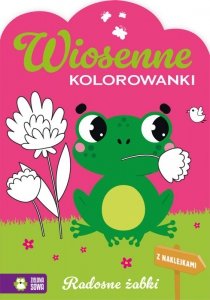 Radosne żabki. Wiosenne kolorowanki