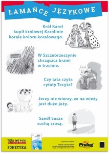 Plakat edukacyjny Fonetyka. Łamańce językowe