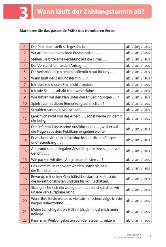 TESTE DEIN DEUTSCH. Wortschatz. Deutsch im Berufsleben 
