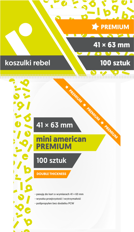 Koszulki na karty Rebel (41x63 mm) Premium Lyra 100 sztuk