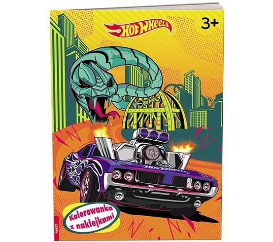 Mattel Hot Wheels. Kolorowanka z naklejkami