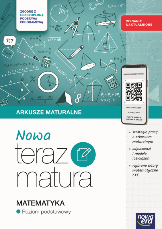 Nowa Teraz matura 2026. Matematyka. Arkusze maturalne. Zakres podstawowy 2025/2026