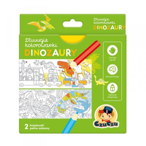 CzuCzu. Dłuuugie kolorowanki. Dinozaury 4+