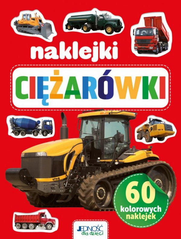 60 kolorowych naklejek. Ciężarówki