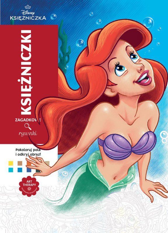 Kolorowanka antystresowa Disney Księżniczki. Zagadkowe rysunki