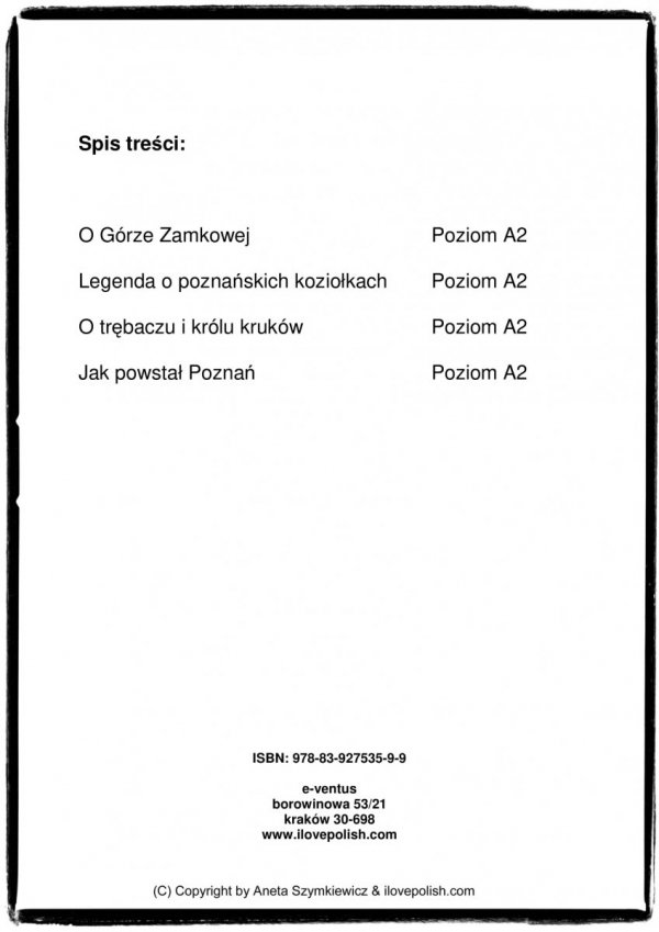 Legendy poznańskie. Pomoc dydaktyczna do nauki języka polskiego jako obcego na poziomie A2 (ebook)