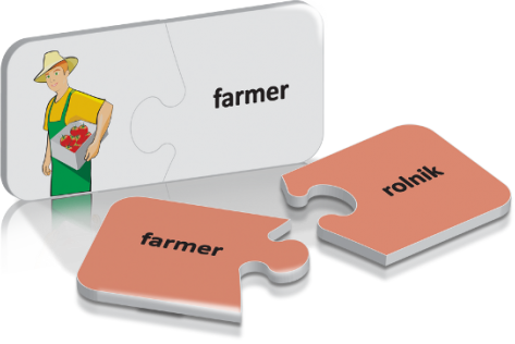 zZuple. Professions. Dwustronne puzzle do nauki języka angielskiego: Zawody