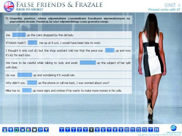 Be Inspired! Słownictwo false friends &amp; phrasal verbs. Interaktywny kurs komputerowy - krok 3