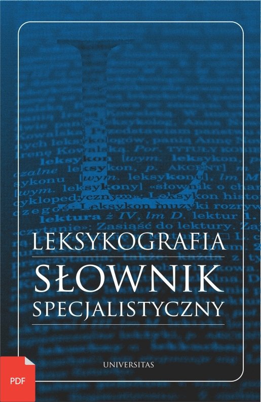 Leksykografia - słownik specjalistyczny (E-BOOK)