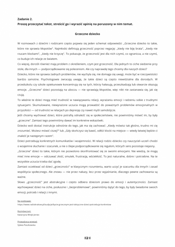 Mów na poziomie! Zestawy egzaminacyjne do części ustnej egzaminu państwowego na poziomach: B1, B2 i C1